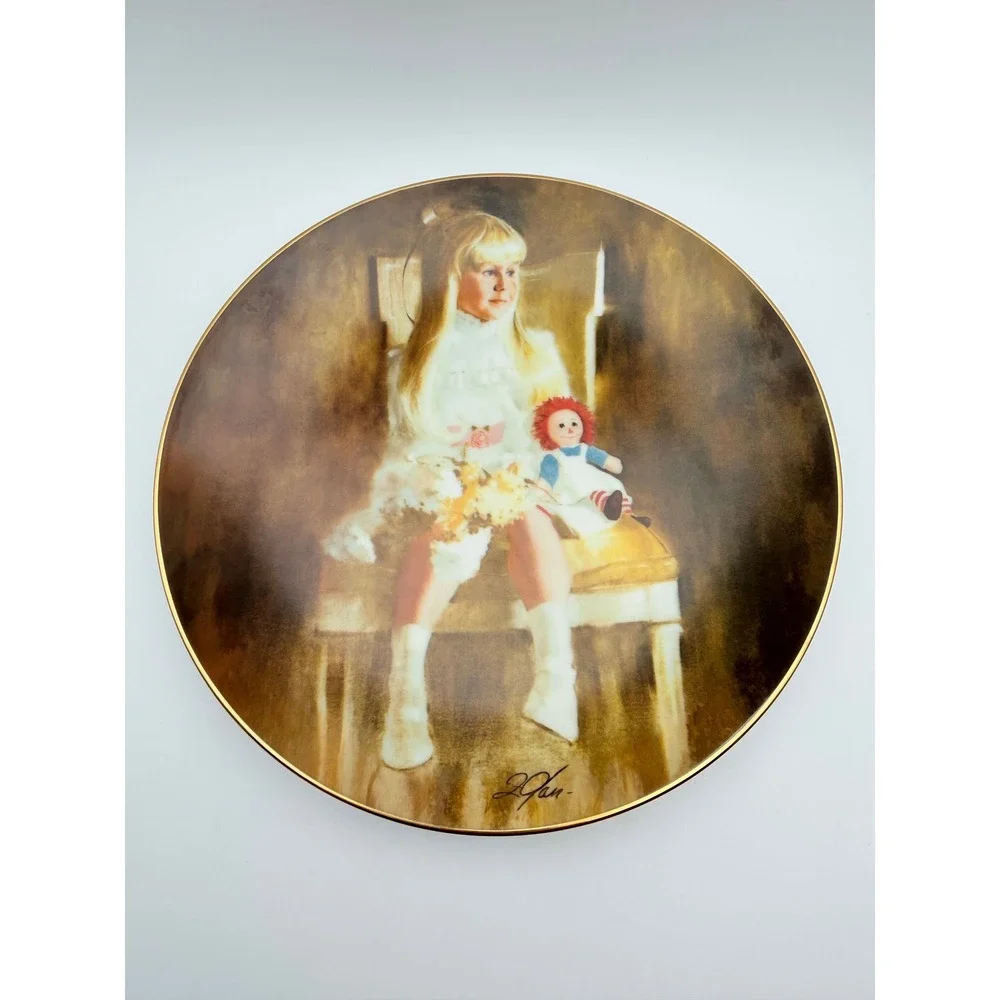Donald Zolan American Artists Collector Plates 1984 Gift for Grandma Set of 2